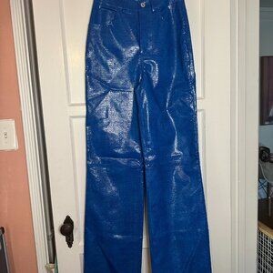 Collusion Croc Embossed Blue Pants - Size 4 L